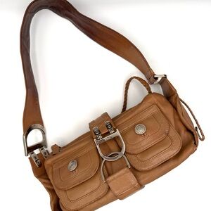 Dior Tan Leather Flight Bag